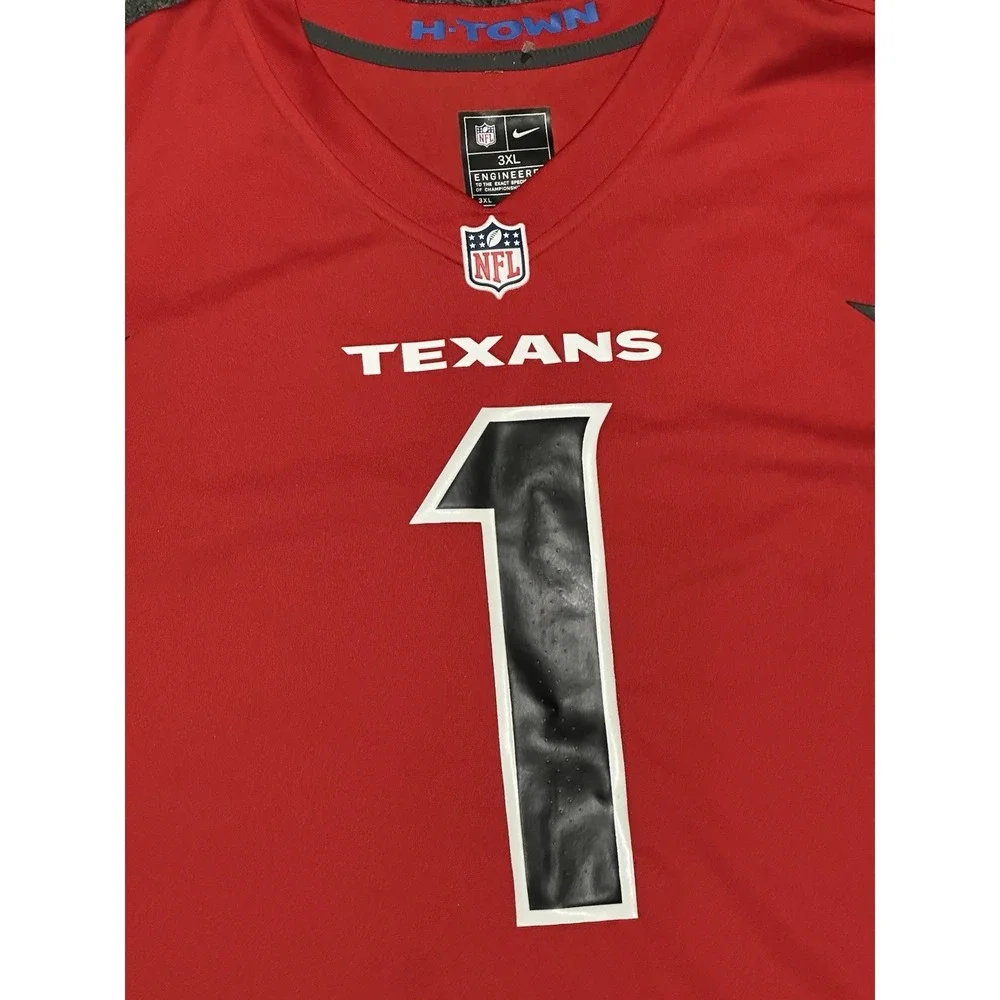 NWT Houston Texans Football Jersey Mens 3XL Red NFL Nike Diggs #1 Red‎ On Field